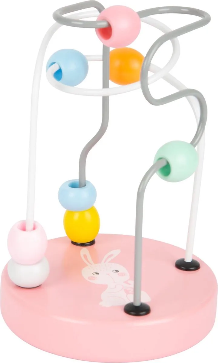 Pastel konijn kralenspiraal - Houten speelgoed vanaf 1 jaar von small foot in Mehrfarbig – Produktfoto