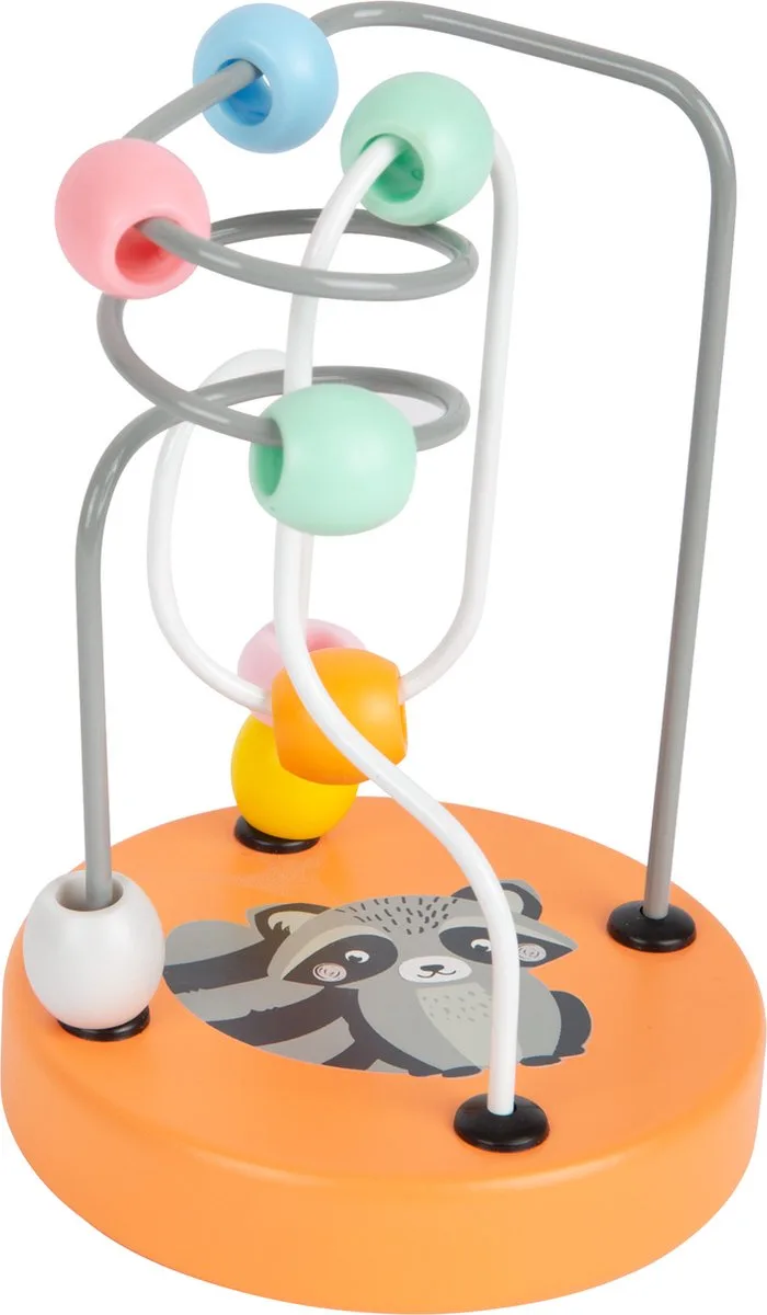 Pastel Raccoon Bead Maze- Educatief speelgoed van small foot in Wit – productfoto