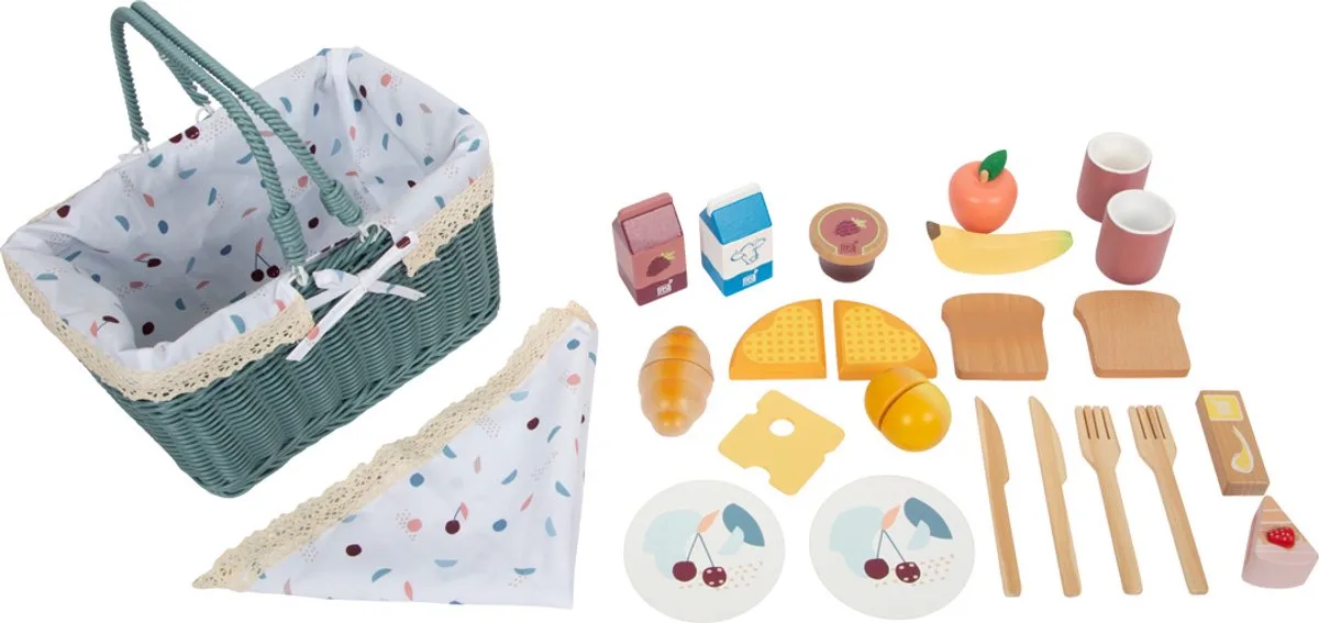 Picknickset met Houten Speeleten Tasty, 26dlg. by small foot in Multicolour – product photo