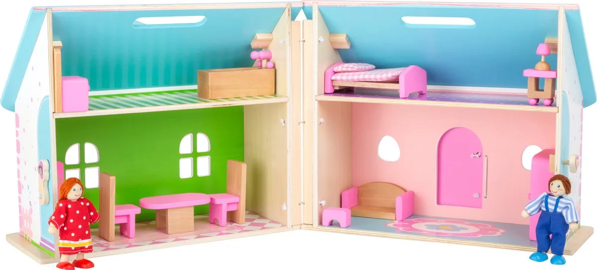 Poppenhuis - vouwbaar - Houten speelgoed vanaf 3 jaar von small foot in Weiß – Produktfoto