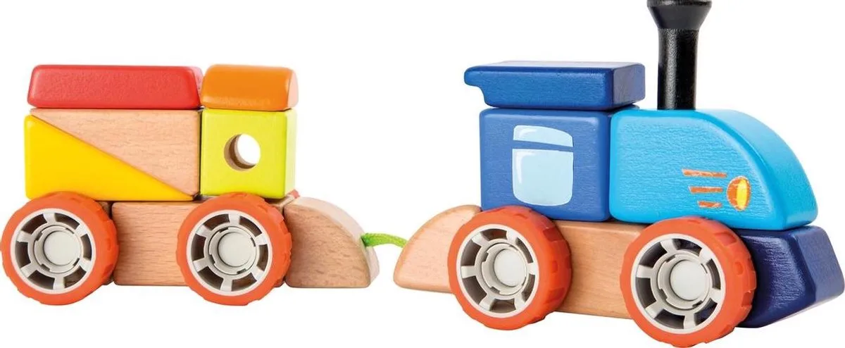 Railway Wooden Construction Set by small foot in Blue – product photo
