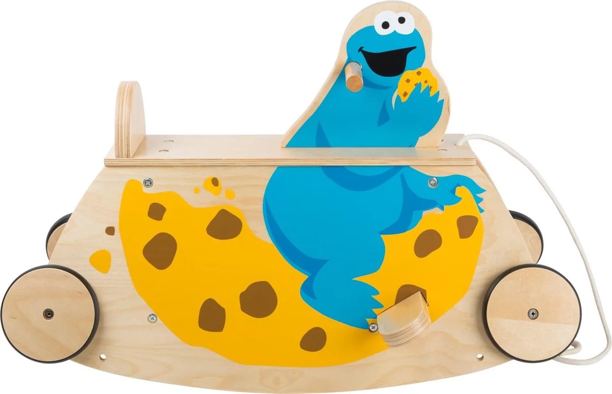 SESAME STREET - SESAME STREET Cookie Swinging See-Saw with Wheels by small foot in White – product photo