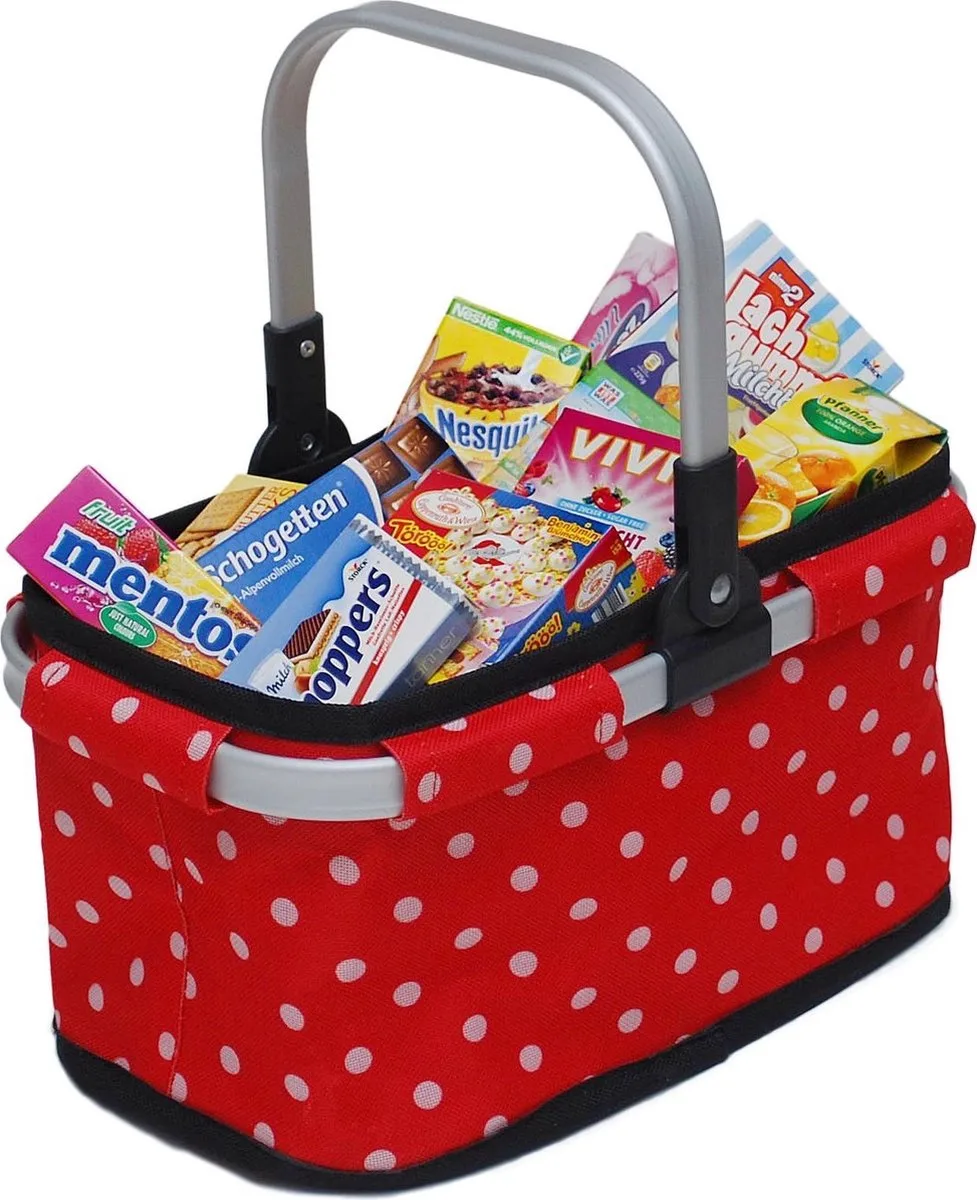 Shopping Basket with Branded Products von small foot in Mehrfarbig – Produktfoto