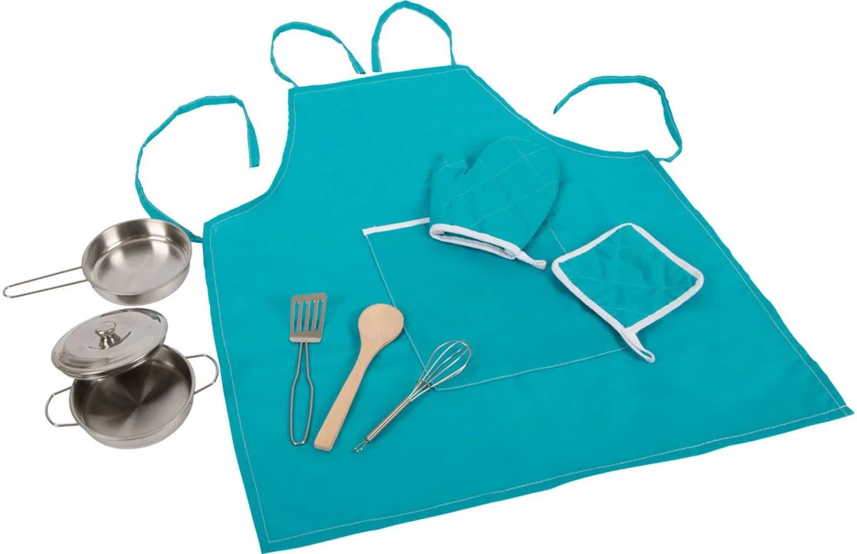 Speel Kookset met Schort, 9dlg. van small foot in Meerkleurig – productfoto
