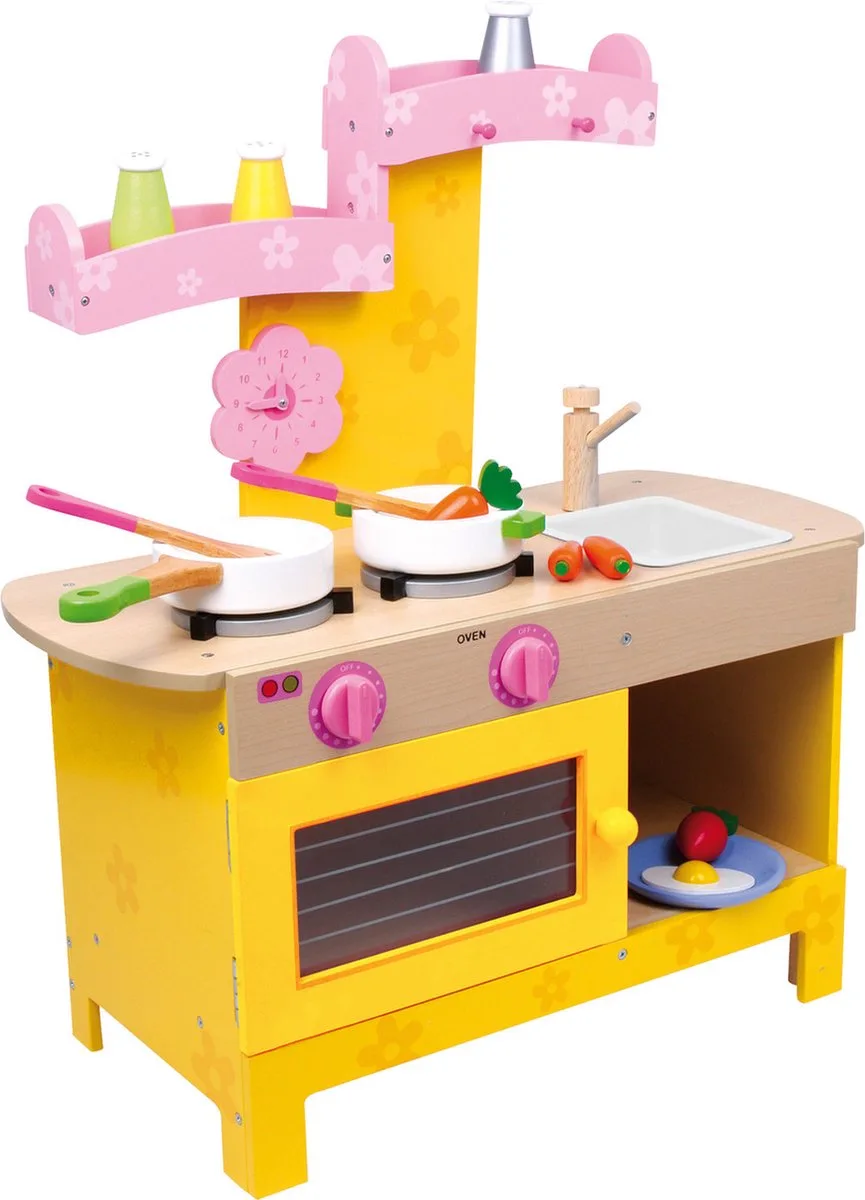 Speelkeukentje Nena - Houten speelgoed vanaf 3 jaar van small foot in Roze – productfoto