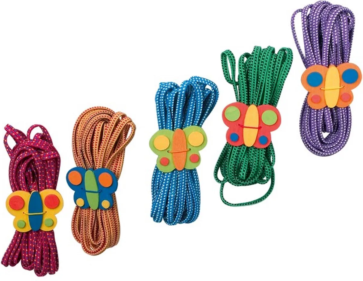 Springelastiek Vlinder Kleur, Set van 5 de small foot en Multicolore – photo du produit
