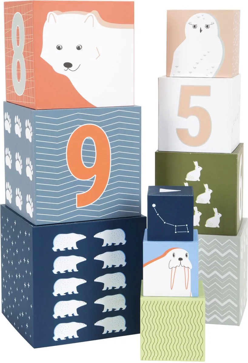 Stacking Cubes Arctic von small foot in Mehrfarbig – Produktfoto