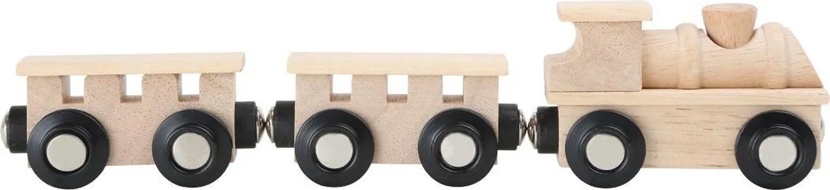 Trainible Trein Hout 3-delig van small foot in Licht Bruin – productfoto