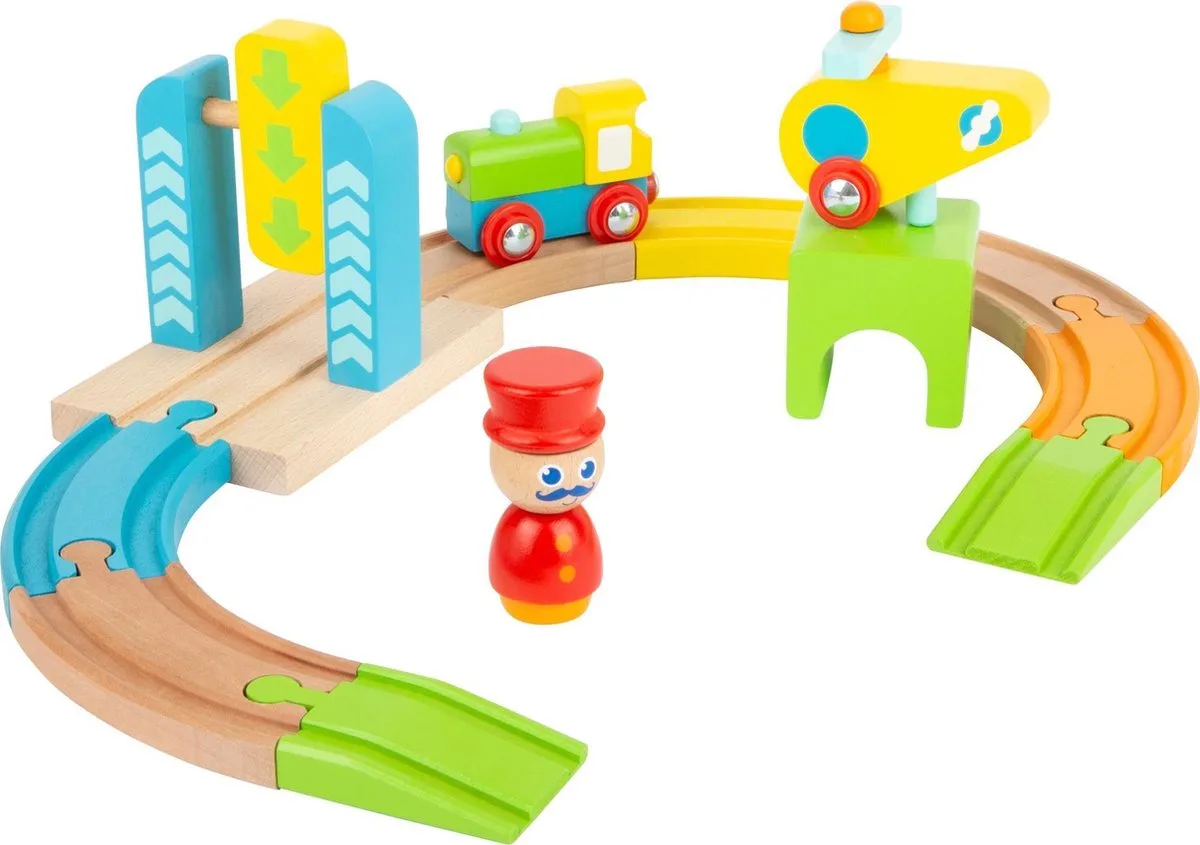 Treinset Helikopter Junior Hout 35 Cm 13-delig by small foot in Multicolour – product photo