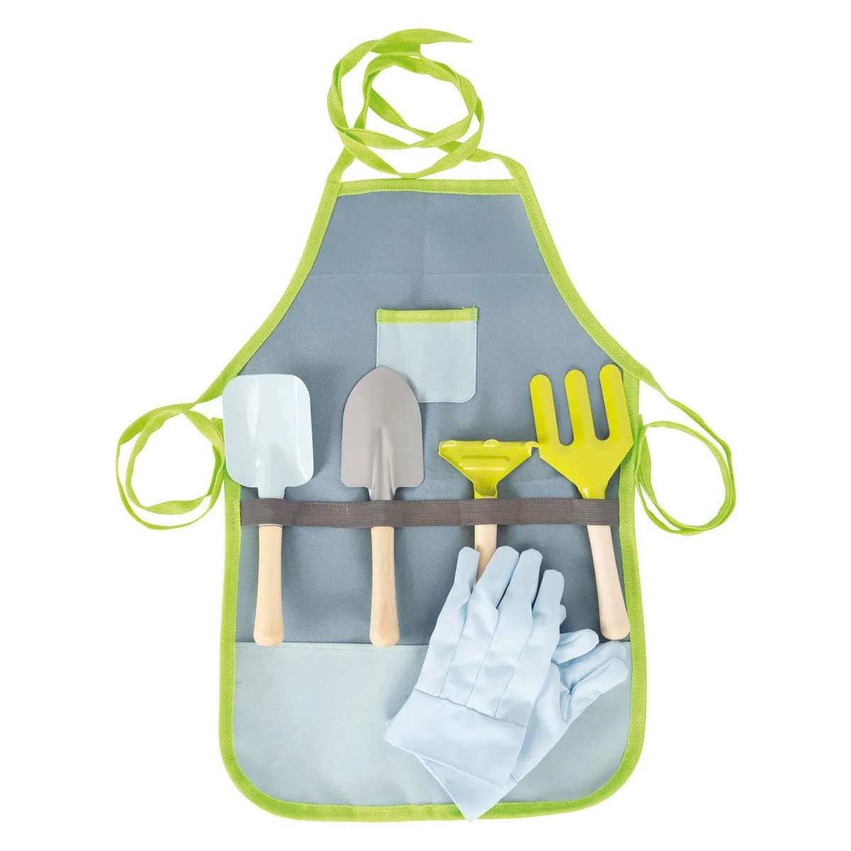 Gartenschürze mit Gartenwerkzeug von small foot in Mehrfarbig – Produktfoto