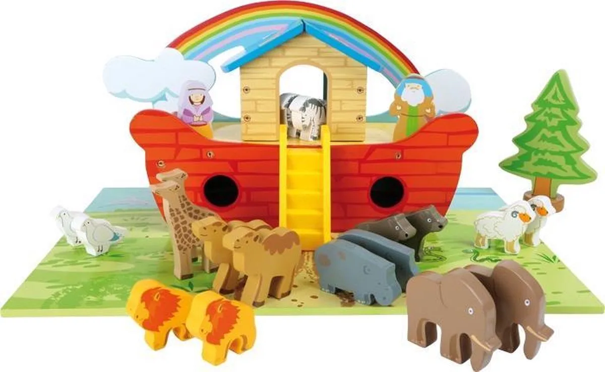 Wooden Noah's Ark Play Set - Houten speelgoed vanaf 3 jaar de small foot en Multicolore – photo du produit