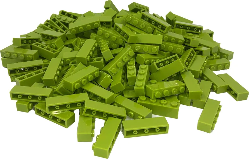 100 Bouwstenen 1x4 | Compatibel met Lego Classic | Keuze uit vele kleuren | SmallBricks de SmallBricks en Lime – photo du produit