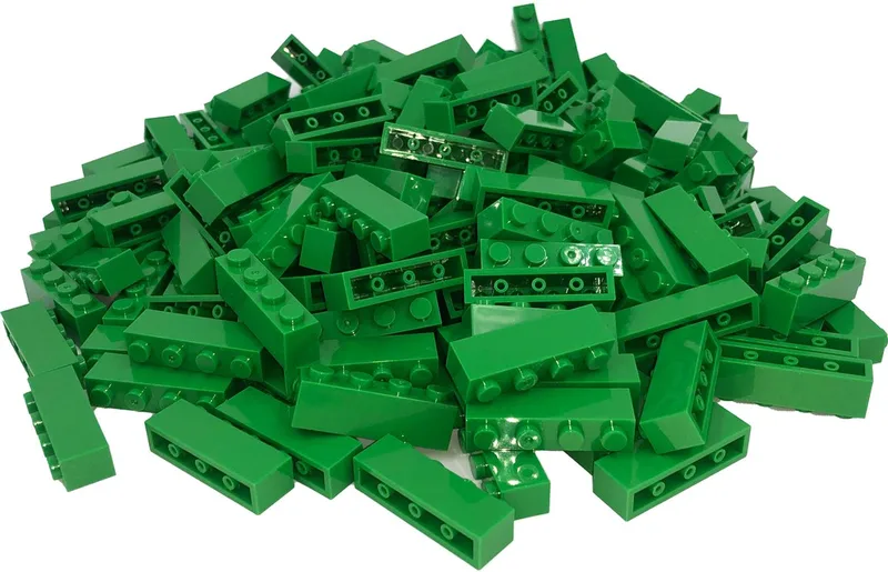 100 Bouwstenen 1x4 | Compatibel met Lego Classic | Keuze uit vele kleuren | SmallBricks de SmallBricks en Groen – photo du produit