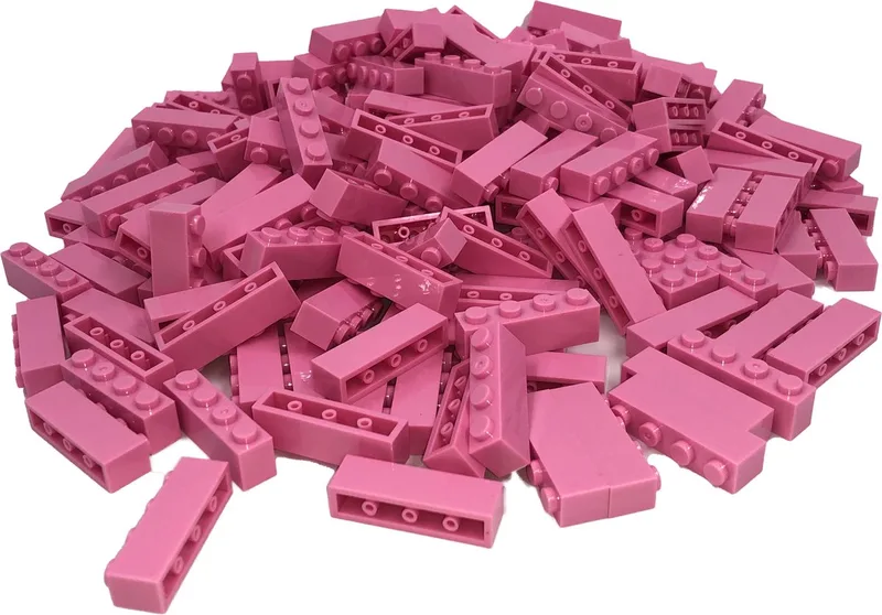 100 Bouwstenen 1x4 | Compatibel met Lego Classic | Keuze uit vele kleuren | SmallBricks von SmallBricks in Roze – Produktfoto