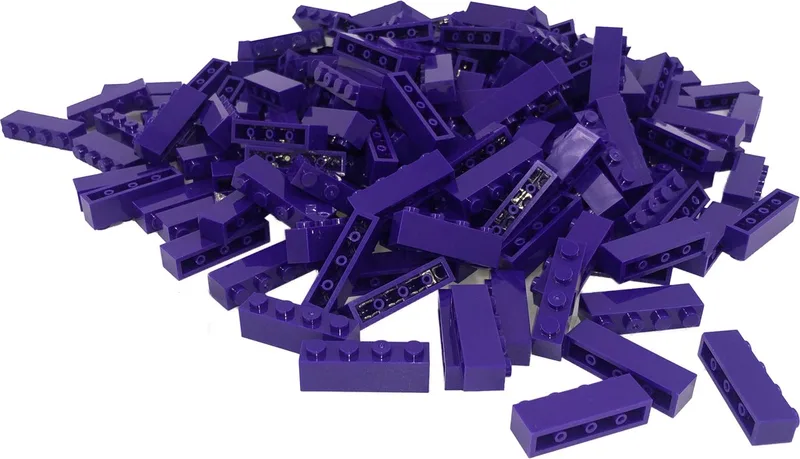 100 Bouwstenen 1x4 | Compatibel met Lego Classic | Keuze uit vele kleuren | SmallBricks de SmallBricks en Paars – photo du produit