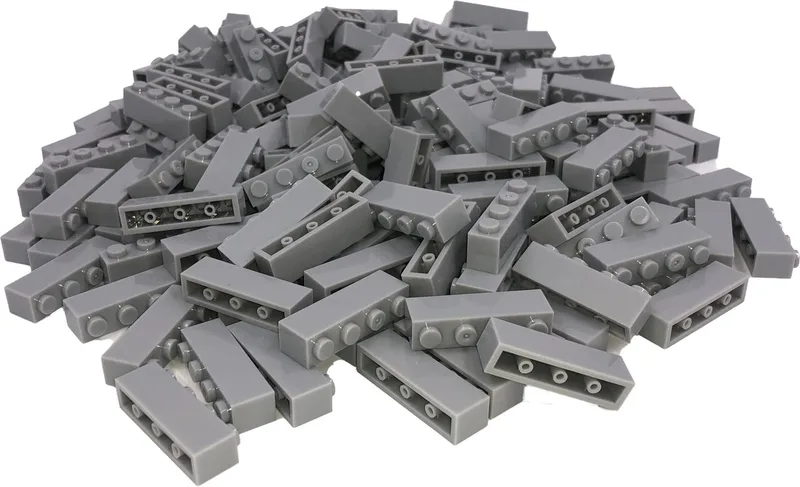 100 Bouwstenen 1x4 | Compatibel met Lego Classic | Keuze uit vele kleuren | SmallBricks van SmallBricks in Lichtgrijs – productfoto