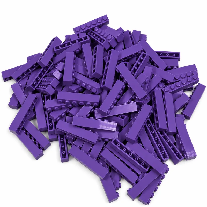 100 Bouwstenen 1x6 | Compatibel met Lego Classic | Keuze uit vele kleuren | SmallBricks van SmallBricks in Paars – productfoto