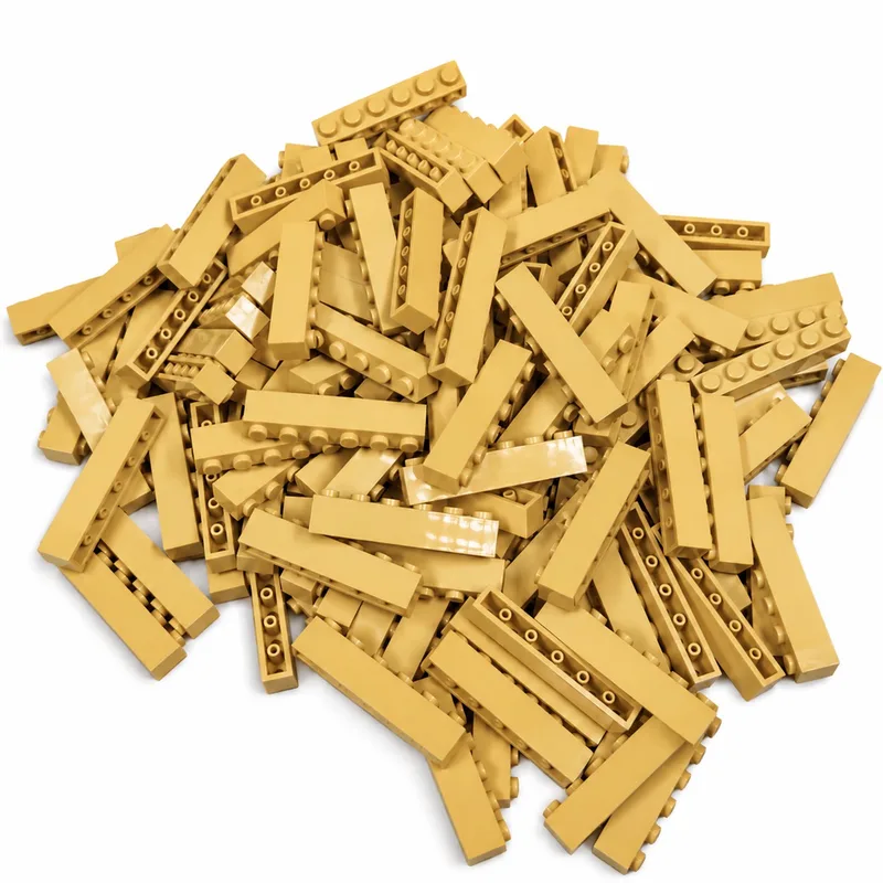100 Bouwstenen 1x6 | Compatibel met Lego Classic | Keuze uit vele kleuren | SmallBricks von SmallBricks in Lichtgeel – Produktfoto