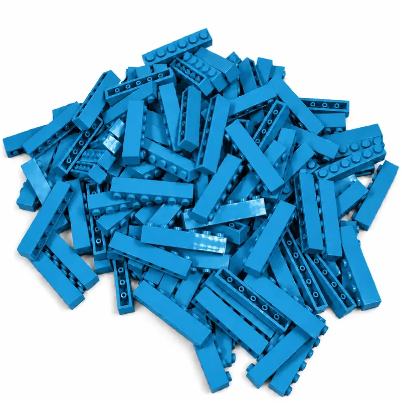 100 Bouwstenen 1x6 | Compatibel met Lego Classic | Keuze uit vele kleuren | SmallBricks van SmallBricks in Hemelsblauw – productfoto
