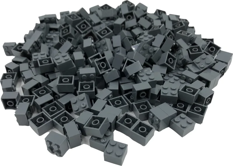 100 Bouwstenen 2x2 | Compatibel met Lego Classic | Keuze uit vele kleuren | SmallBricks van SmallBricks in Donkergrijs – productfoto