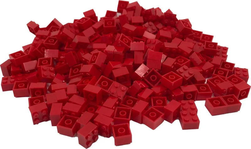 100 Bouwstenen 2x2 | Compatibel met Lego Classic | Keuze uit vele kleuren | SmallBricks van SmallBricks in Rood – productfoto