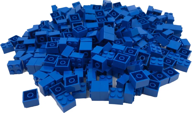100 Bouwstenen 2x2 | Compatibel met Lego Classic | Keuze uit vele kleuren | SmallBricks de SmallBricks en Blauw – photo du produit