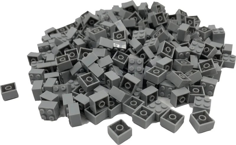 100 Bouwstenen 2x2 | Compatibel met Lego Classic | Keuze uit vele kleuren | SmallBricks by SmallBricks in Lichtgrijs – product photo