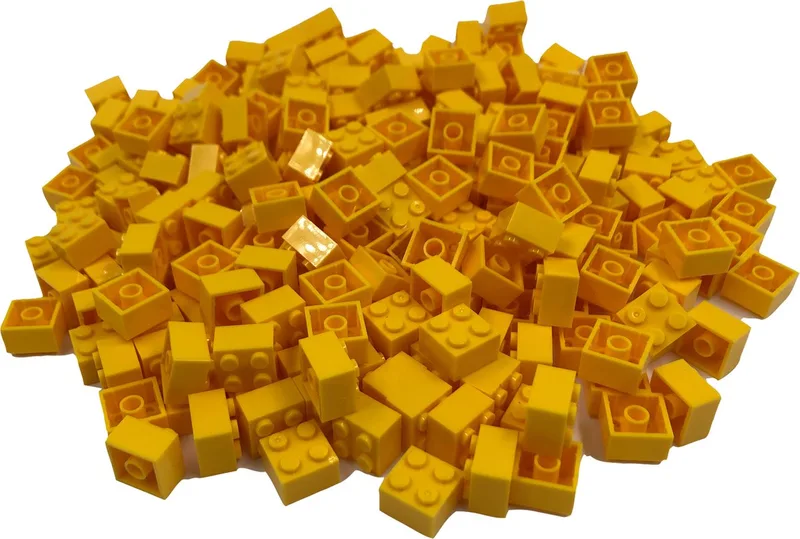 100 Bouwstenen 2x2 | Compatibel met Lego Classic | Keuze uit vele kleuren | SmallBricks van SmallBricks in Geel – productfoto