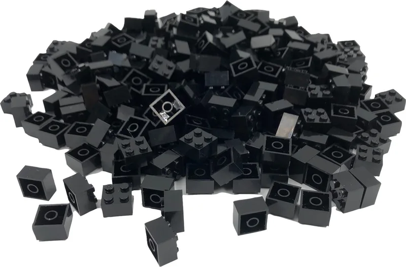 100 Bouwstenen 2x2 | Compatibel met Lego Classic | Keuze uit vele kleuren | SmallBricks van SmallBricks in Zwart – productfoto