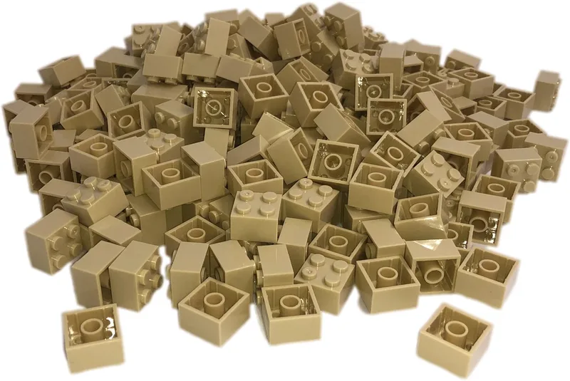 100 Bouwstenen 2x2 | Compatibel met Lego Classic | Keuze uit vele kleuren | SmallBricks de SmallBricks en Tan – photo du produit