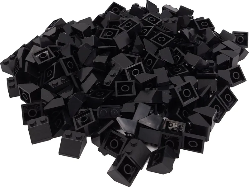 100 Bouwstenen 2x2 dakpan 45 graden | Compatibel met Lego Classic | Keuze uit vele kleuren | SmallBricks von SmallBricks in Zwart – Produktfoto