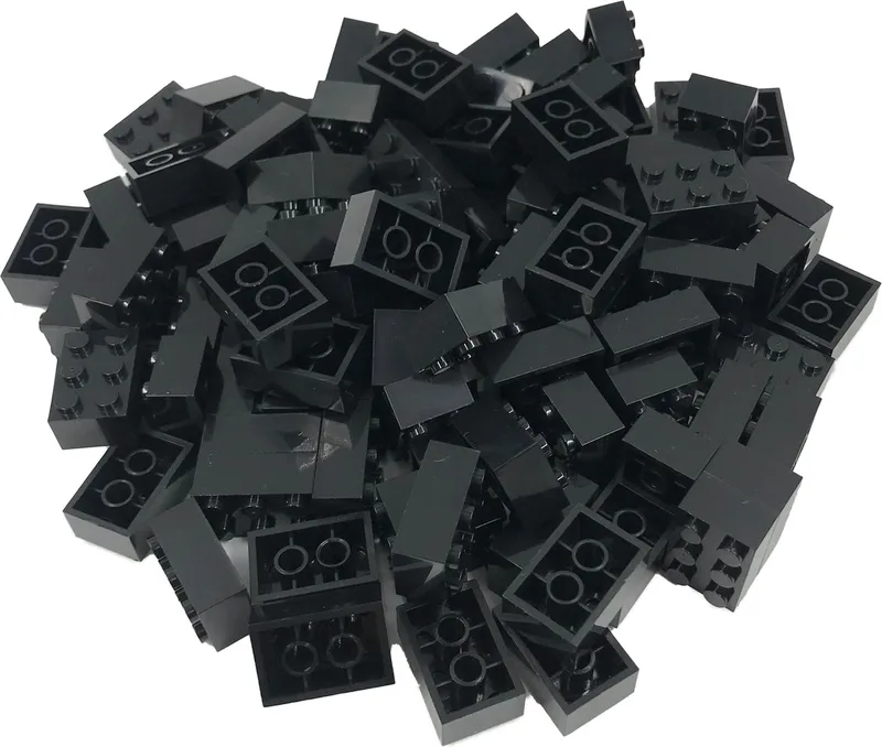 100 Bouwstenen 2x3 | Compatibel met Lego Classic | Keuze uit vele kleuren | SmallBricks by SmallBricks in Zwart – product photo