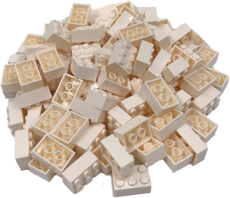 100 Bouwstenen 2x3 | Compatibel met Lego Classic | Keuze uit vele kleuren | SmallBricks de SmallBricks en Wit – photo du produit