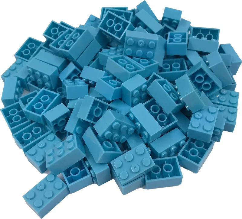 100 Bouwstenen 2x3 | Compatibel met Lego Classic | Keuze uit vele kleuren | SmallBricks von SmallBricks in Lichtblauw – Produktfoto