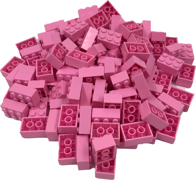 100 Bouwstenen 2x3 | Compatibel met Lego Classic | Keuze uit vele kleuren | SmallBricks von SmallBricks in Roze – Produktfoto