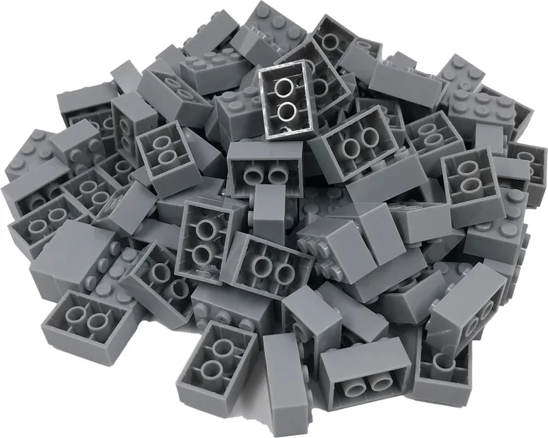 100 Bouwstenen 2x3 | Compatibel met Lego Classic | Keuze uit vele kleuren | SmallBricks von SmallBricks in Lichtgrijs – Produktfoto