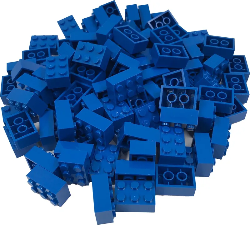 100 Bouwstenen 2x3 | Compatibel met Lego Classic | Keuze uit vele kleuren | SmallBricks von SmallBricks in Blauw – Produktfoto
