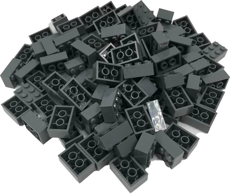 100 Bouwstenen 2x3 | Compatibel met Lego Classic | Keuze uit vele kleuren | SmallBricks von SmallBricks in Donkergrijs – Produktfoto