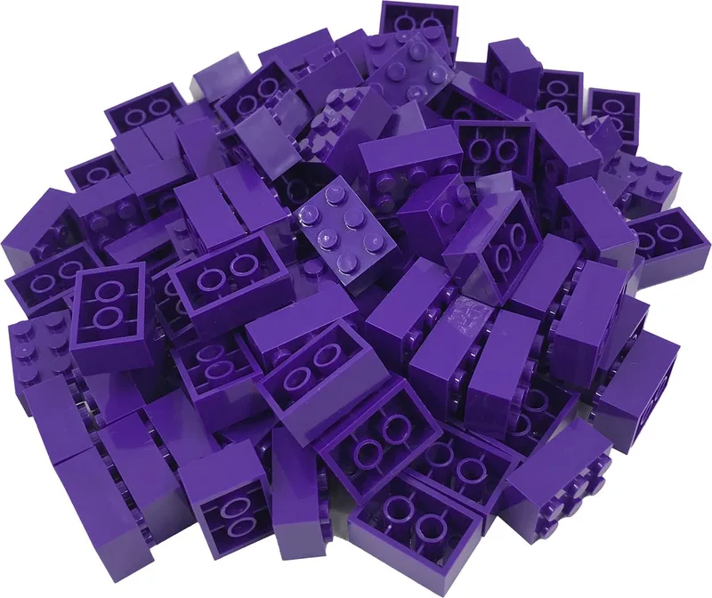 100 Bouwstenen 2x3 | Compatibel met Lego Classic | Keuze uit vele kleuren | SmallBricks de SmallBricks en Paars – photo du produit