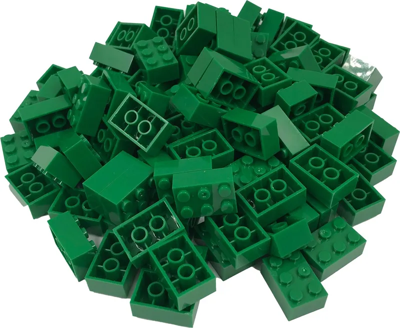 100 Bouwstenen 2x3 | Compatibel met Lego Classic | Keuze uit vele kleuren | SmallBricks de SmallBricks en Groen – photo du produit