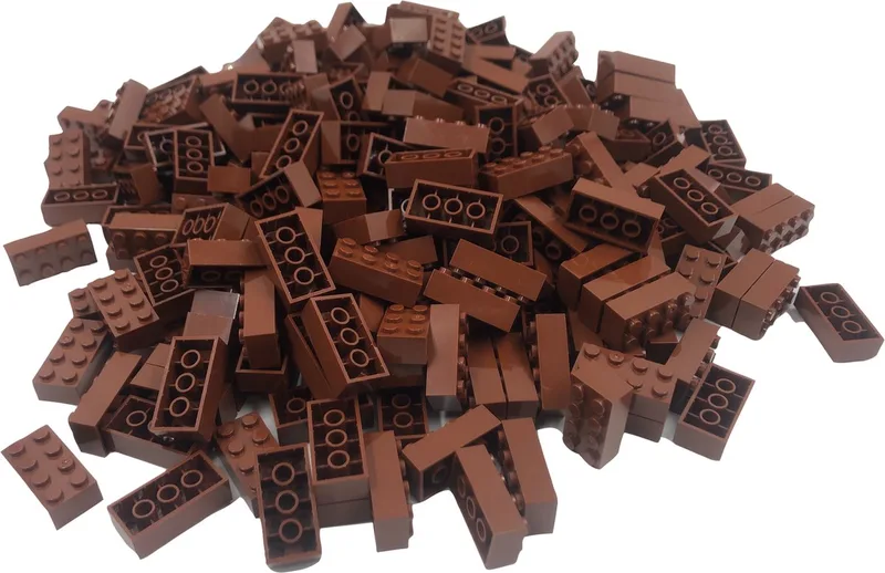 100 Bouwstenen 2x4 | Compatibel met Lego Classic | Keuze uit vele kleuren | SmallBricks de SmallBricks en Bruin – photo du produit