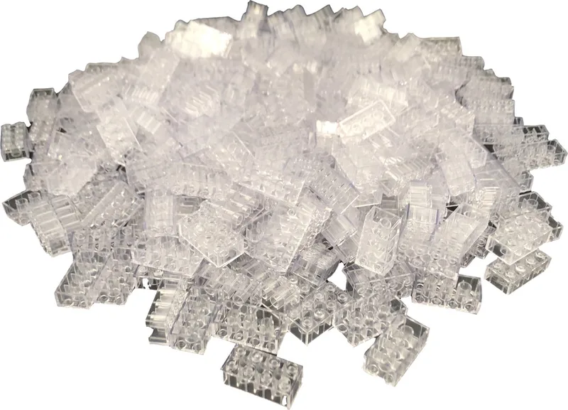 100 Bouwstenen 2x4 | Compatibel met Lego Classic | Keuze uit vele kleuren | SmallBricks de SmallBricks en Transparant – photo du produit