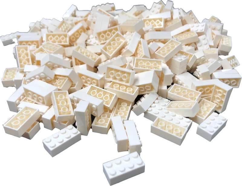 100 Bouwstenen 2x4 | Compatibel met Lego Classic | Keuze uit vele kleuren | SmallBricks von SmallBricks in Wit – Produktfoto