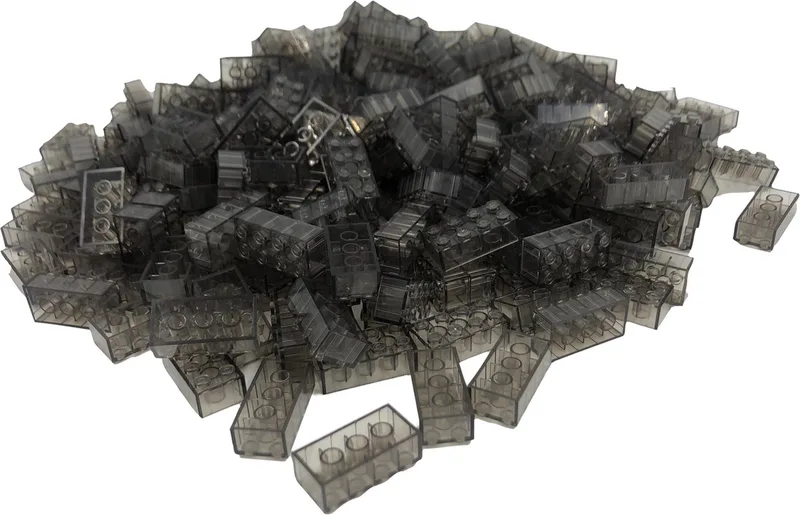 100 Bouwstenen 2x4 | Compatibel met Lego Classic | Keuze uit vele kleuren | SmallBricks de SmallBricks en Transparant Zwart – photo du produit