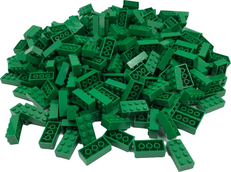 100 Bouwstenen 2x4 | Compatibel met Lego Classic | Keuze uit vele kleuren | SmallBricks by SmallBricks in Groen – product photo