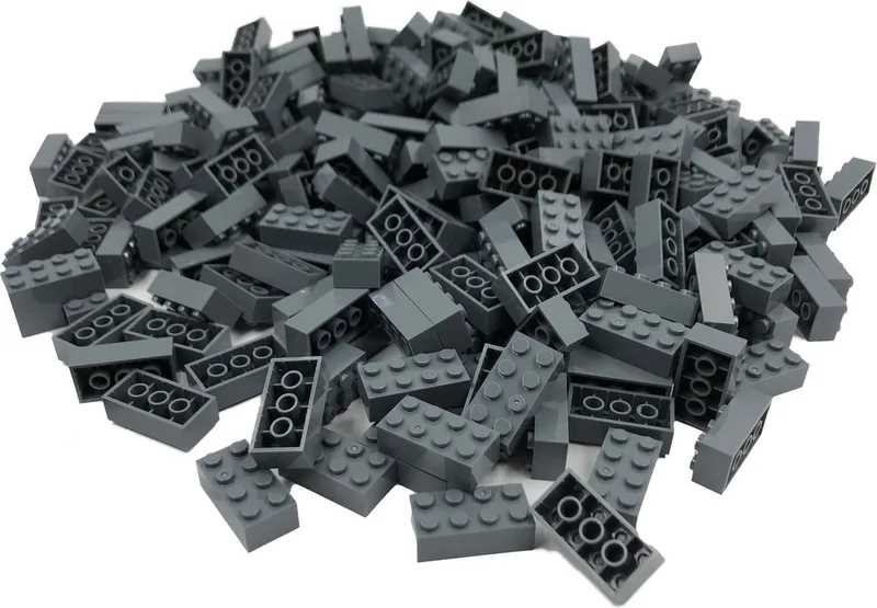 100 Bouwstenen 2x4 | Compatibel met Lego Classic | Keuze uit vele kleuren | SmallBricks van SmallBricks in Donkergrijs – productfoto