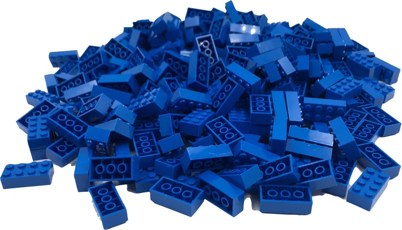 100 Bouwstenen 2x4 | Compatibel met Lego Classic | Keuze uit vele kleuren | SmallBricks de SmallBricks en Blauw – photo du produit