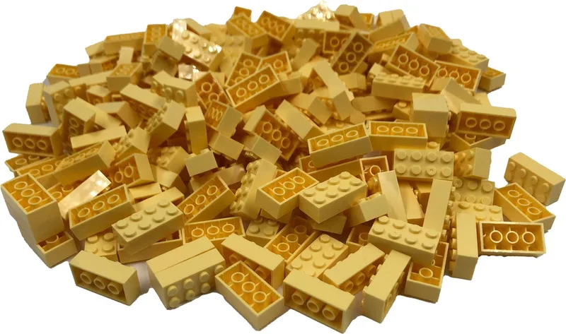 100 Bouwstenen 2x4 | Compatibel met Lego Classic | Keuze uit vele kleuren | SmallBricks de SmallBricks en Lichtgeel – photo du produit