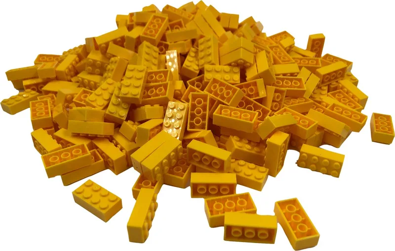 100 Bouwstenen 2x4 | Compatibel met Lego Classic | Keuze uit vele kleuren | SmallBricks von SmallBricks in Geel – Produktfoto