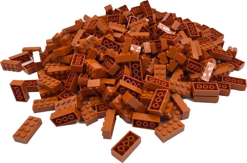 100 Bouwstenen 2x4 | Compatibel met Lego Classic | Keuze uit vele kleuren | SmallBricks von SmallBricks in Koffie – Produktfoto